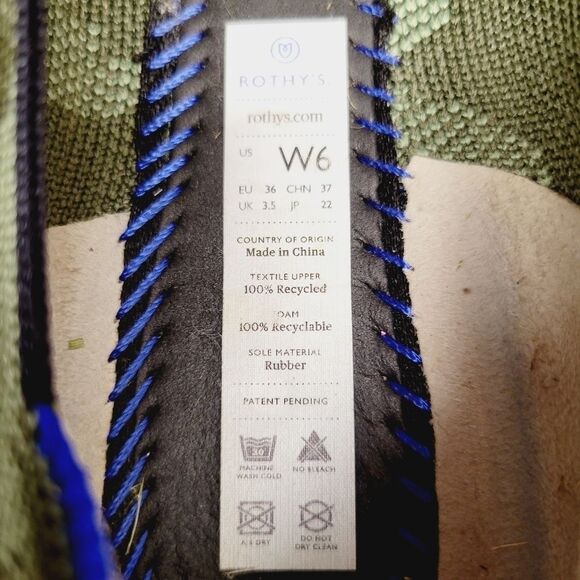 ROTHY'S Olive Camo Rounded Toe Slip-On Loafers Flats Shoes - Picture 4 of 4